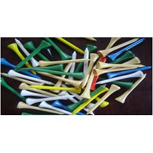 Wood golf tees